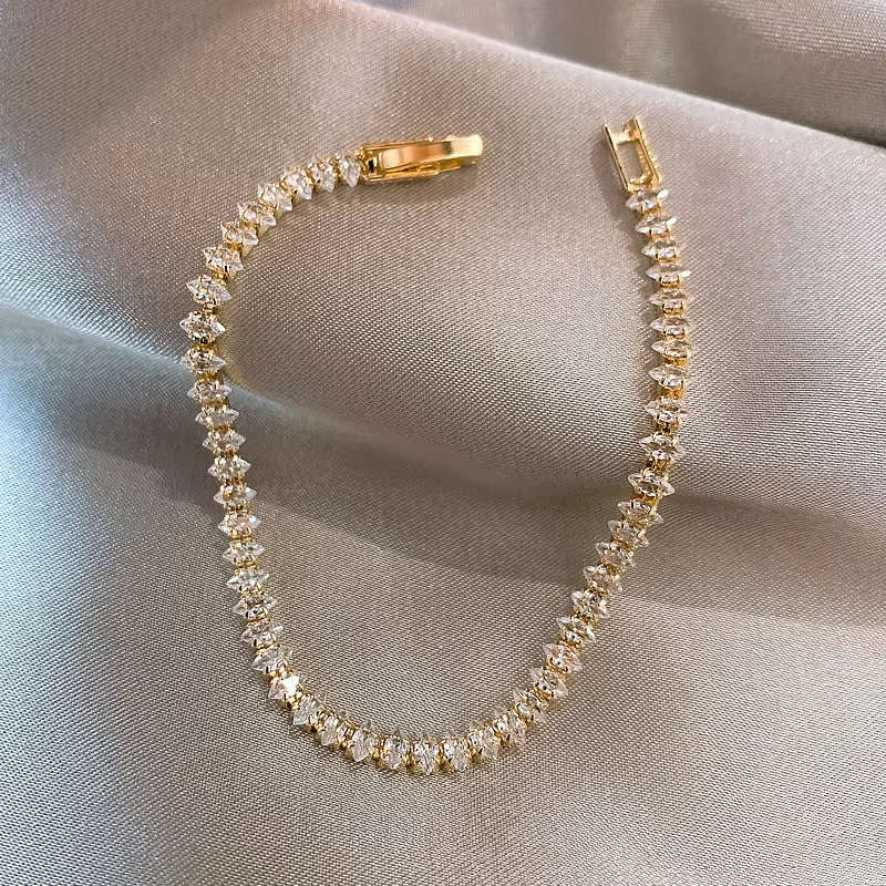 Formal Wear Jewelry For Women - Dainty Gold CZ Bracelet – Women’s