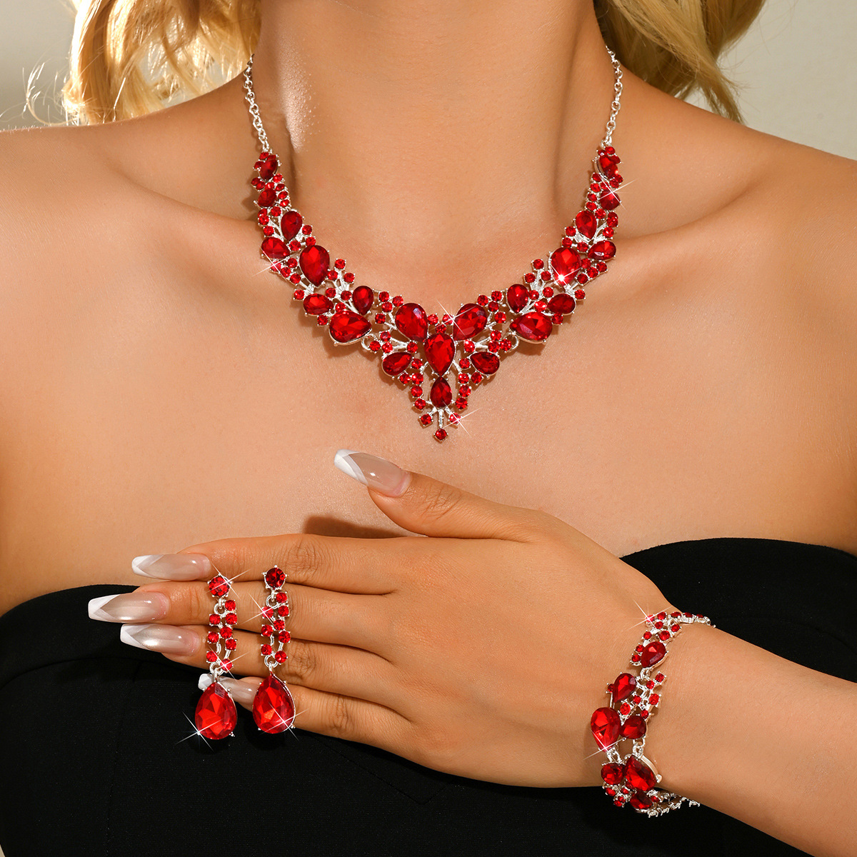 Formal Wear Jewelry For Women - Fashion 3pcs Set Alloy Jewelry Set