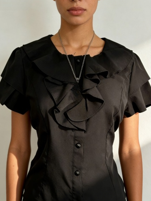 Formal Wear Japan Women - 2026 Kawaii Lolita Blouse Button Ruffle