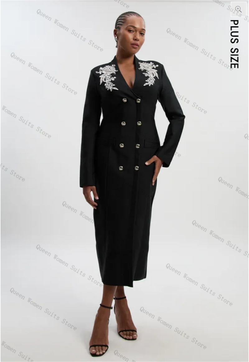 Women'S Formal Wear Wedding Guest - Black Cotton Women Suit 1 Piece