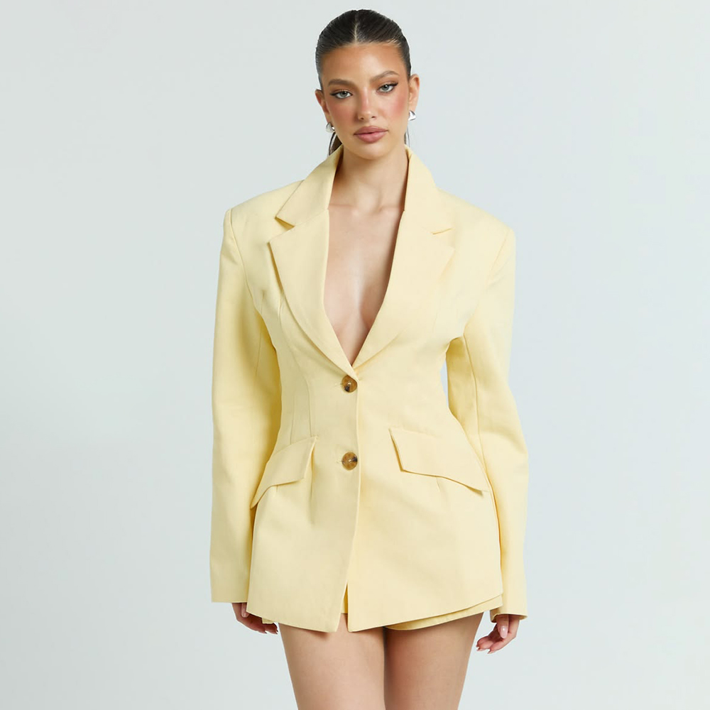 Light Yellow Women's 2Pic Suit - Women'S Office Formal Wear For Ladies のレビューと価格