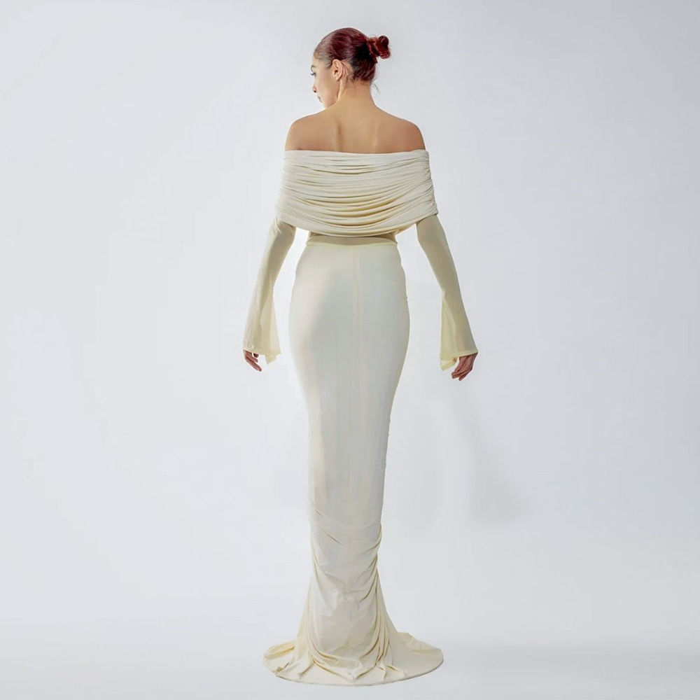 Beige Women Prom Dress Sexy Of - Women'S Formal Wear Wedding Guest のレビューと価格