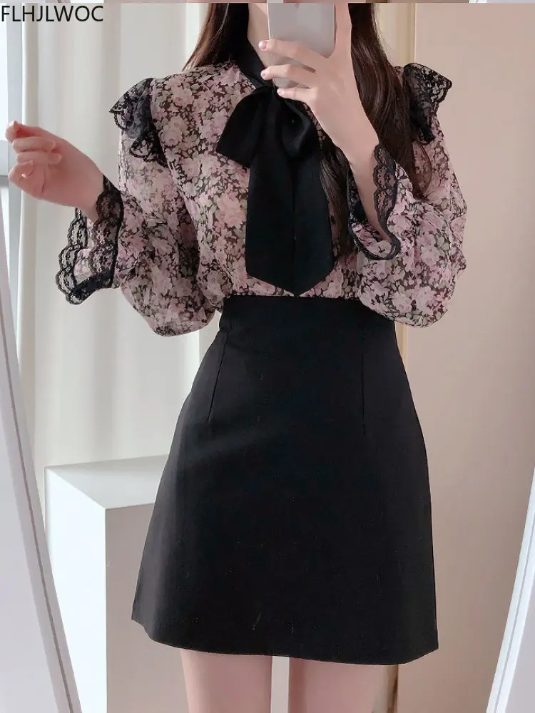 Retro Vintage Black Lace Bow T - Formal Wear Japan Women のレビューと価格