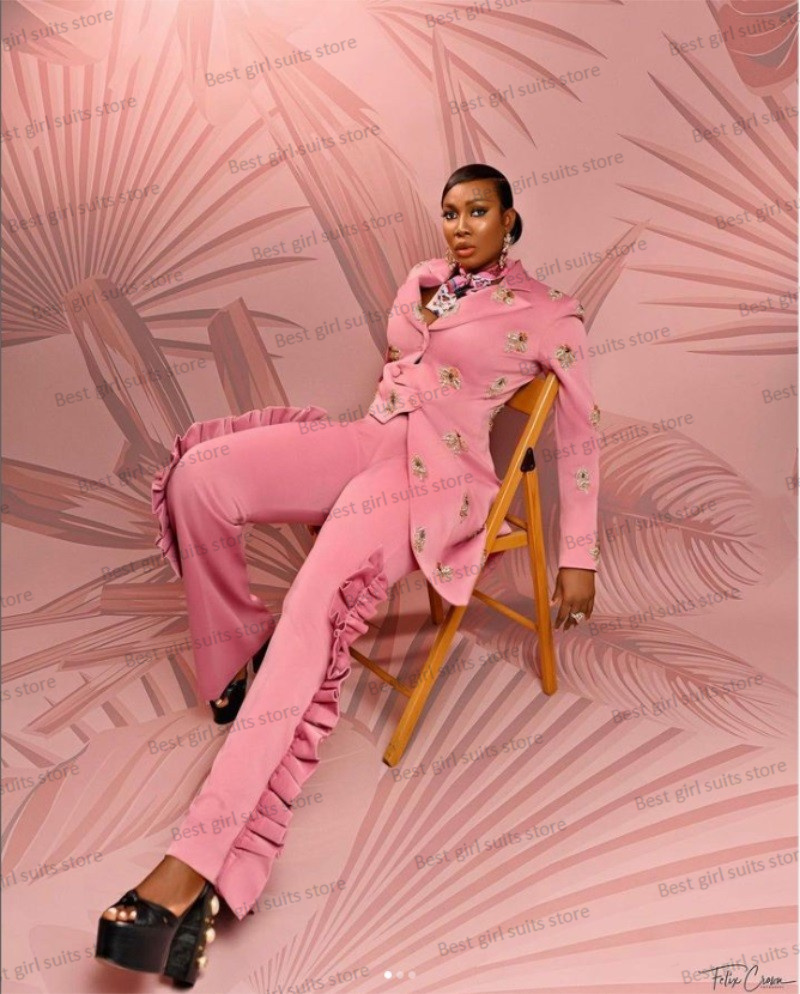 Pink Wedding Women Suit Set Bl - Women'S Formal Wear Wedding Guest のレビューと価格