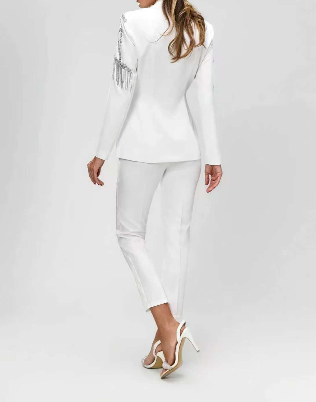 Crystals Beading Women Suit Se - Women'S Formal Wear Wedding Guest のレビューと価格