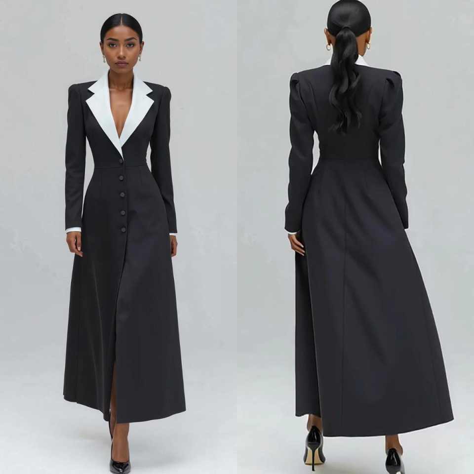 A Line Women Long Blazer Jacke - Women'S Formal Wear Wedding Guest のレビューと価格