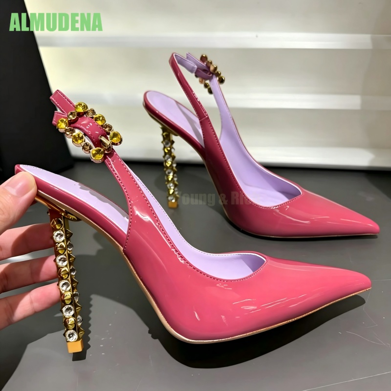 Light Green Patent Leather Sli - Slingback Heel Formal のレビューと価格