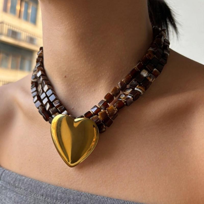 D46E Modern Bold Necklace With - Formal Wear Jewelry For Women のレビューと価格