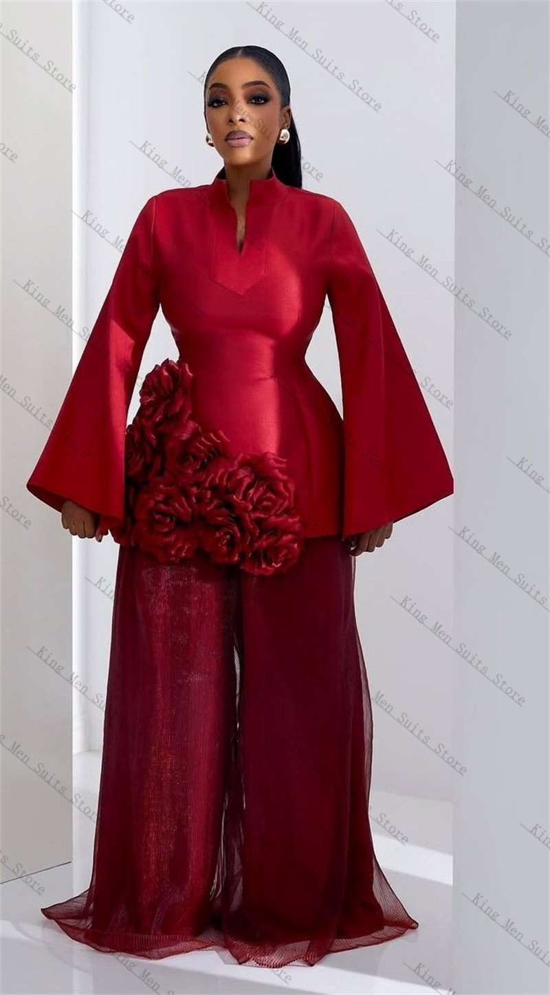 Burgundy Women Suit Set 2 Pcs  - Women'S Formal Wear Wedding Guest のレビューと価格