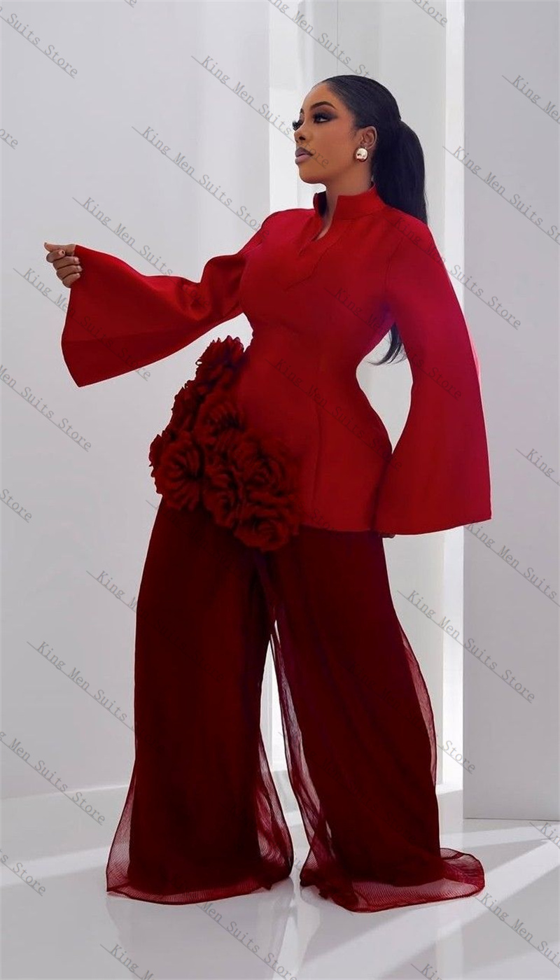 Burgundy Women Suit Set 2 Pcs  - Women'S Formal Wear Wedding Guest のレビューと価格