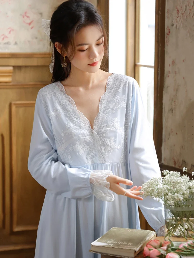 Women Cotton Ruffles Lace V-Ne - Victorian Women'S Formal Wear のレビューと価格