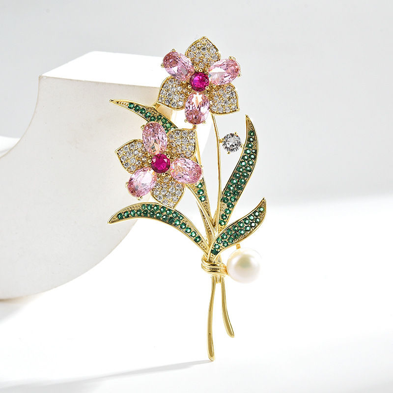 Bridal Bouquet Brooch, Victori - Victorian Women'S Formal Wear のレビューと価格