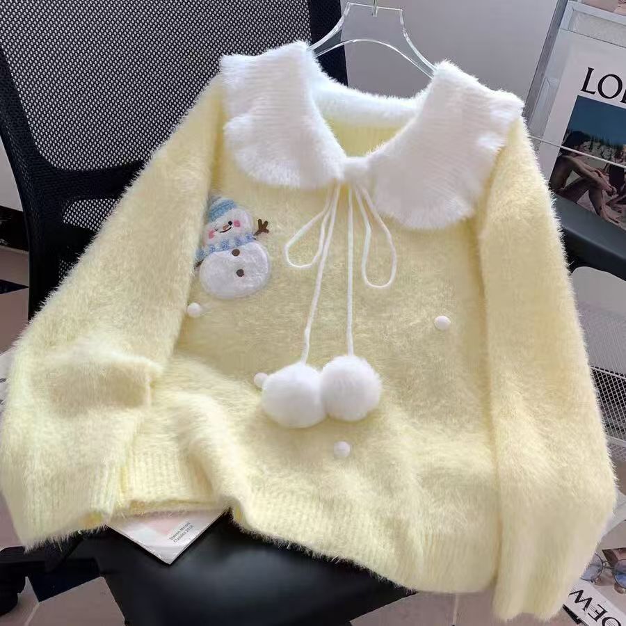 Cute Preppy Style Sweet Faux M - Cashmere Sweater Formal のレビューと価格