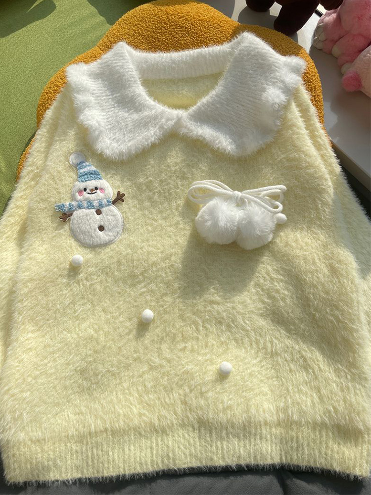 Cute Preppy Style Sweet Faux M - Cashmere Sweater Formal のレビューと価格