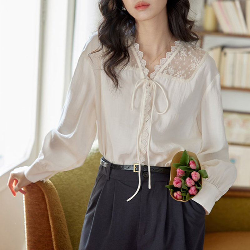 Long Sleeve Shirts Womens Sati - Women Formal Blouses For Evening Wear のレビューと価格
