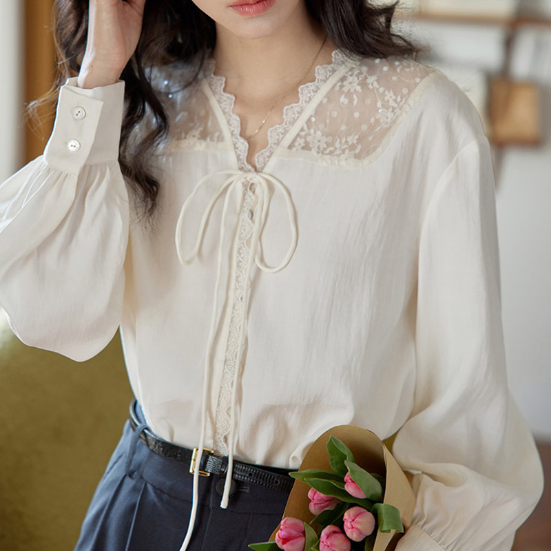 Long Sleeve Shirts Womens Sati - Women Formal Blouses For Evening Wear のレビューと価格