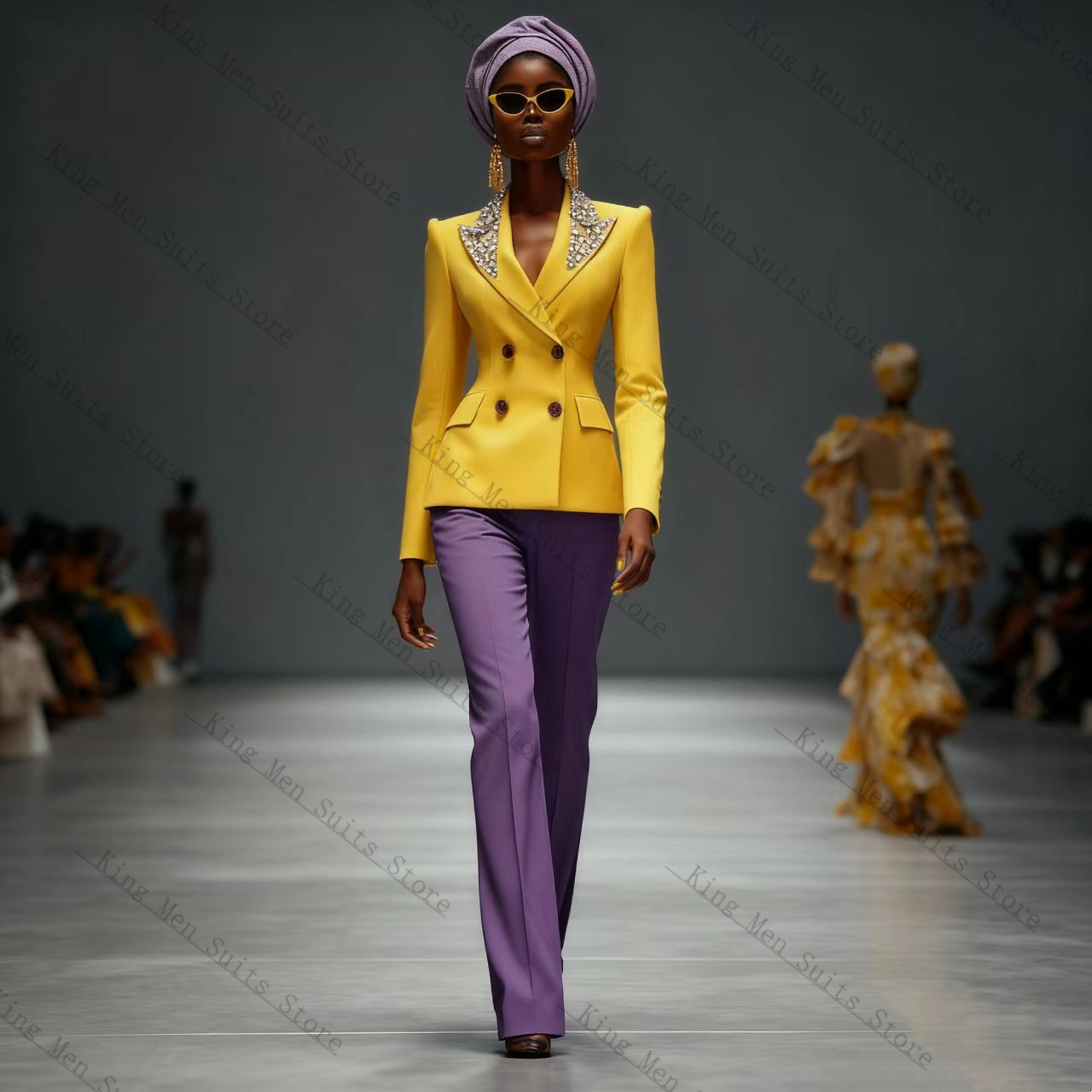 Luxury Crystals Women Suit Set - Women'S Formal Wear Wedding Guest のレビューと価格