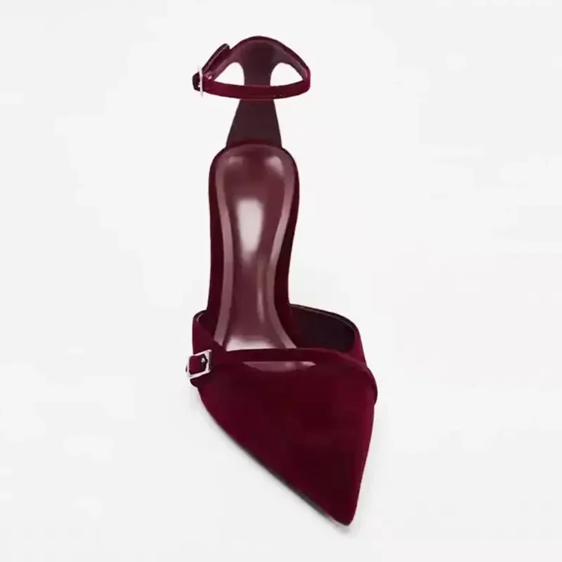 Luxury Velvet Ankle Strap Wome - Slingback Heel Formal のレビューと価格