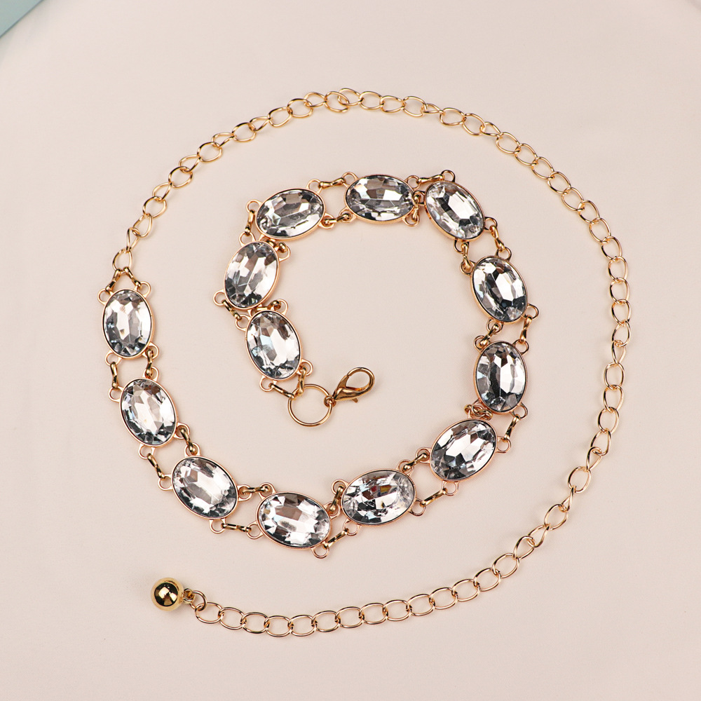 Chic Rhinestone Waist Chain Wo - Formal Wear Jewelry For Women のレビューと価格