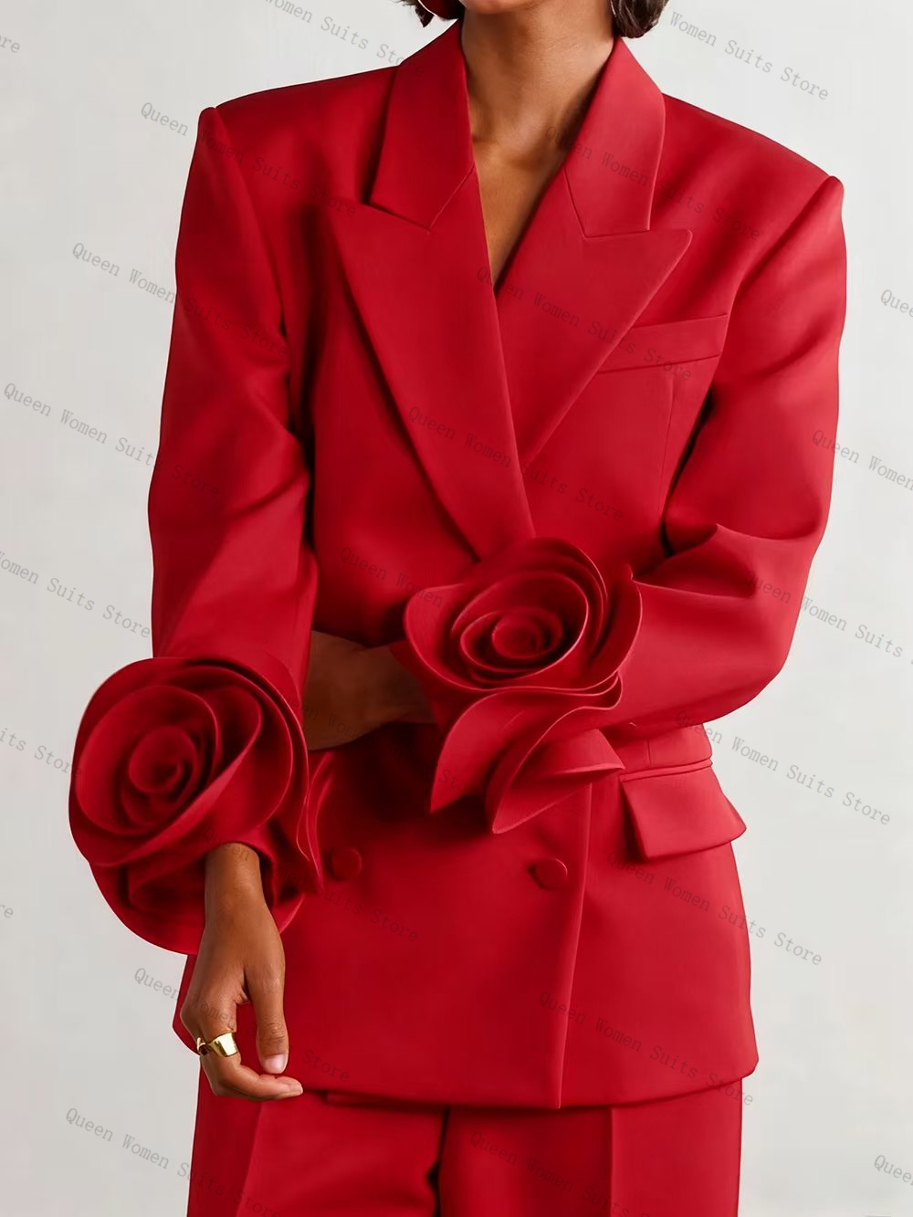 Luxury Red Women Suit Set 2 Pc - Women'S Formal Wear Wedding Guest のレビューと価格