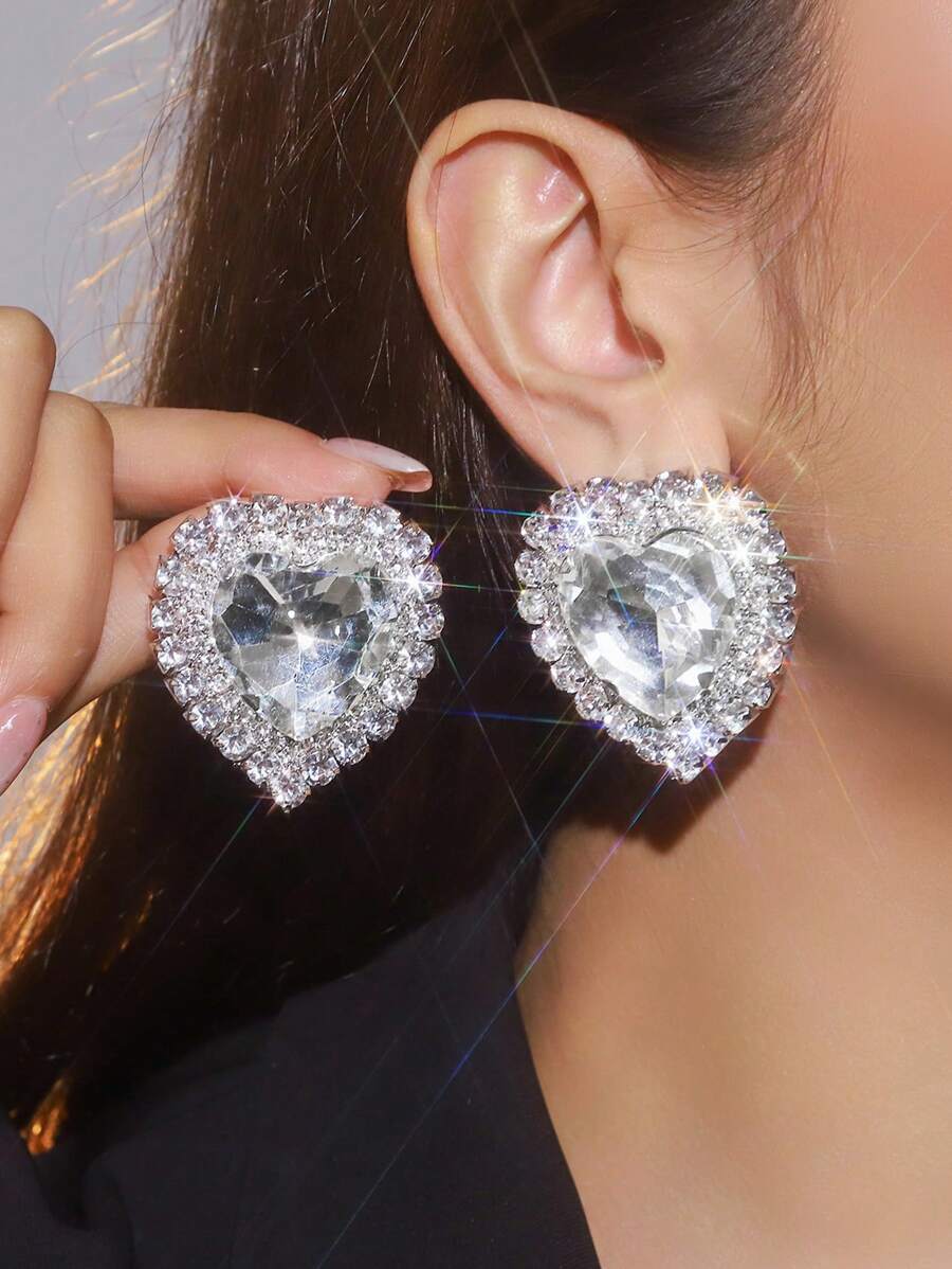 Luxury Heart-Shaped Crystal Rh - Formal Wear Jewelry For Women のレビューと価格