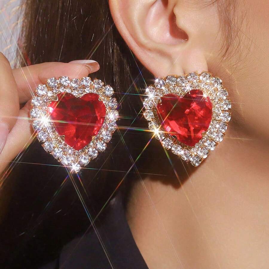 Luxury Heart-Shaped Crystal Rh - Formal Wear Jewelry For Women のレビューと価格