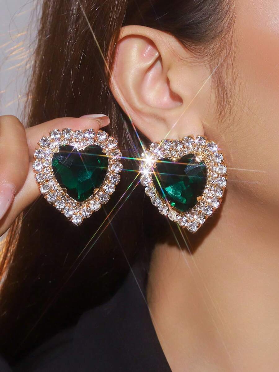 Luxury Heart-Shaped Crystal Rh - Formal Wear Jewelry For Women のレビューと価格