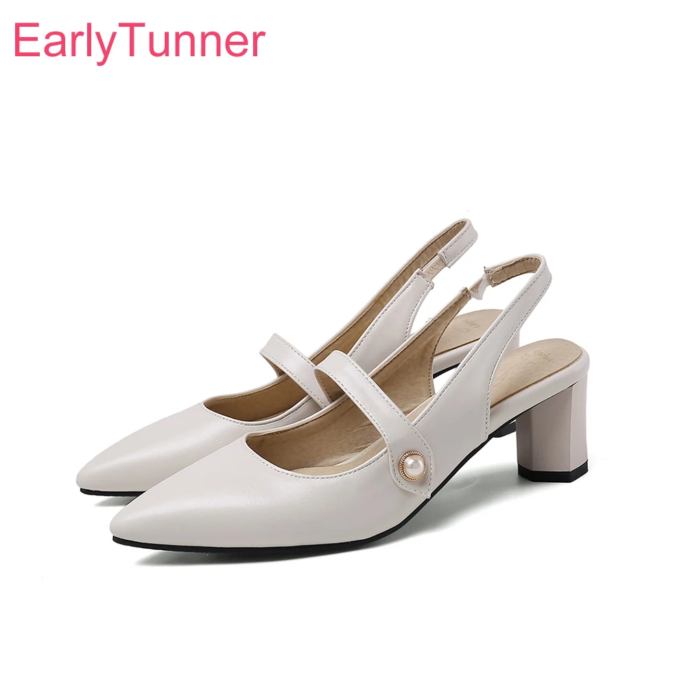 Summer New Elegant Beige Black - Slingback Heel Formal のレビューと価格