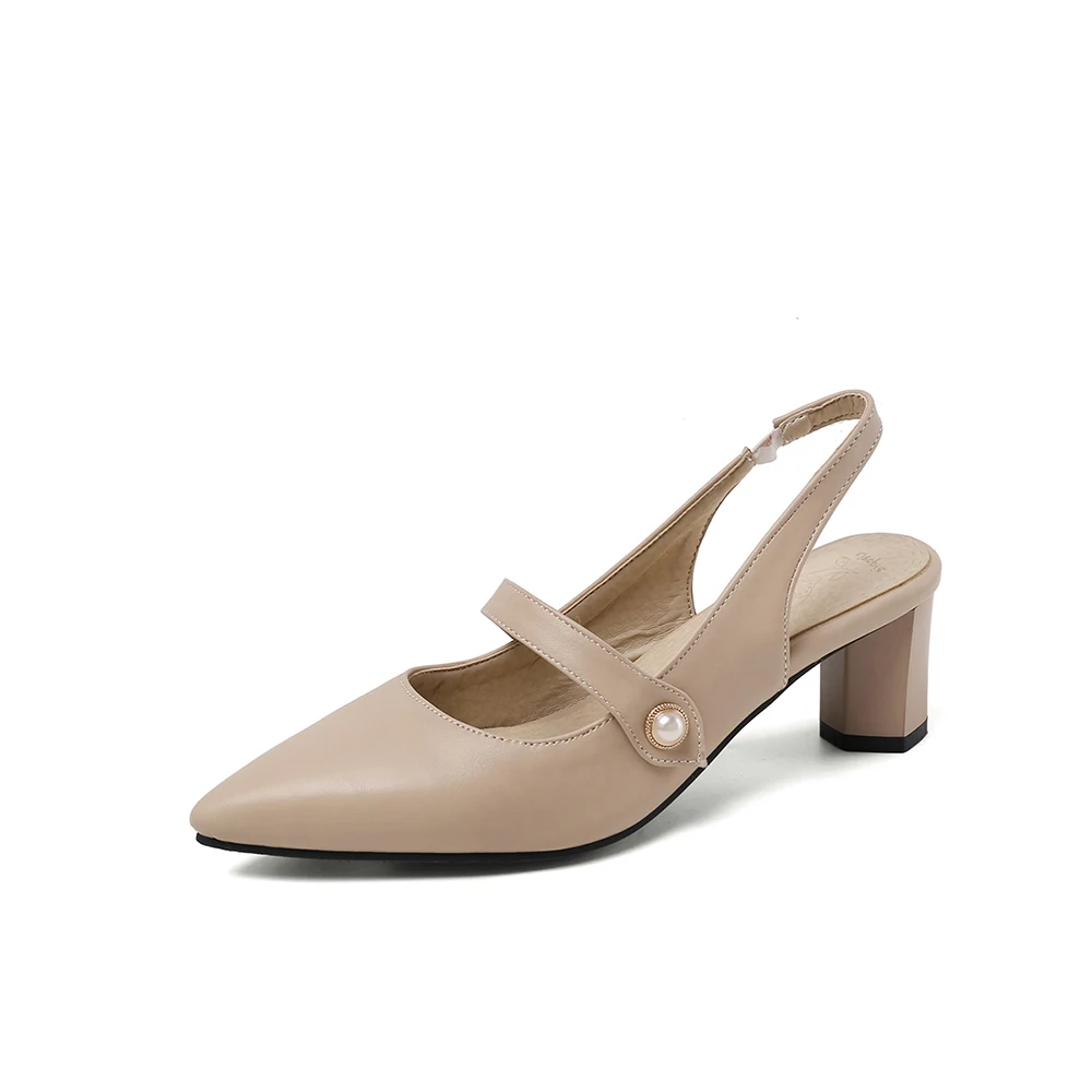 Summer New Elegant Beige Black - Slingback Heel Formal のレビューと価格