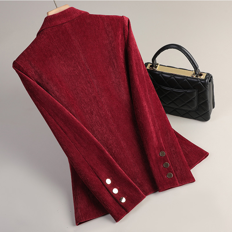 Yellow Gold Velvet Blazer Wome - Women'S Office Formal Wear For Ladies のレビューと価格