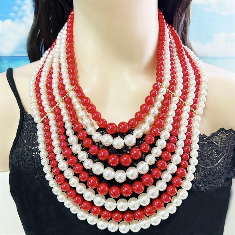  Elegant Layering Faux Pearls  - Formal Wear Jewelry For Women のレビューと価格