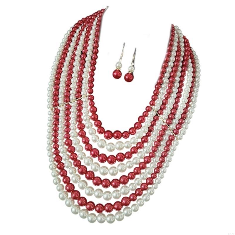  Elegant Layering Faux Pearls  - Formal Wear Jewelry For Women のレビューと価格