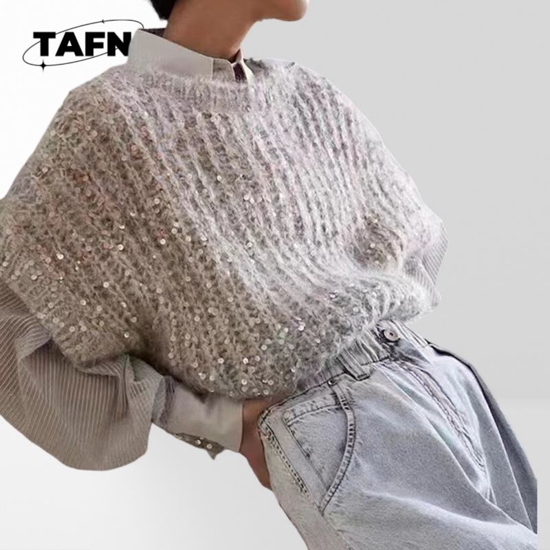 Flash T-shirt Trendy Sequins C - Cashmere Sweater Formal のレビューと価格