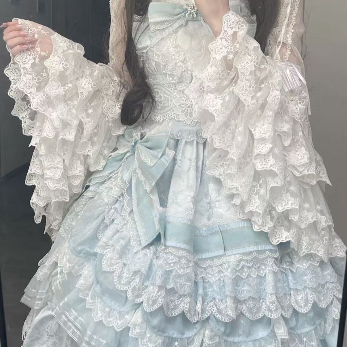Sweet Lolita Blouse Lace Trim  - Women Formal Blouses For Evening Wear のレビューと価格