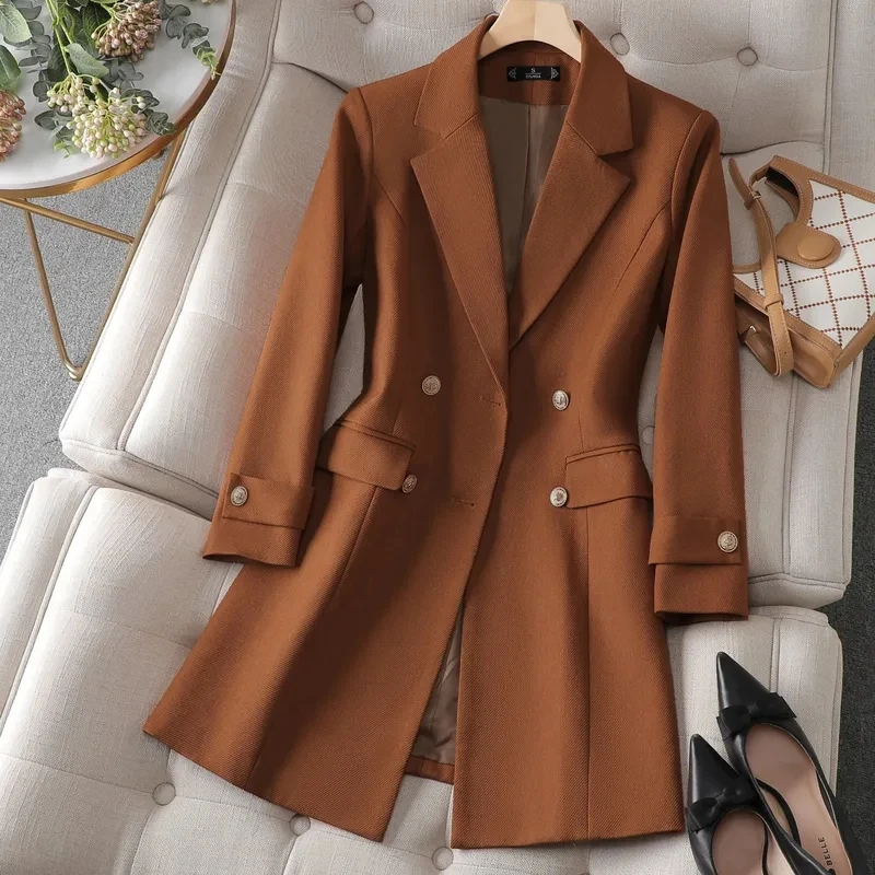 Autumn Winter Jacket Women Lon - Women'S Office Formal Wear For Ladies のレビューと価格