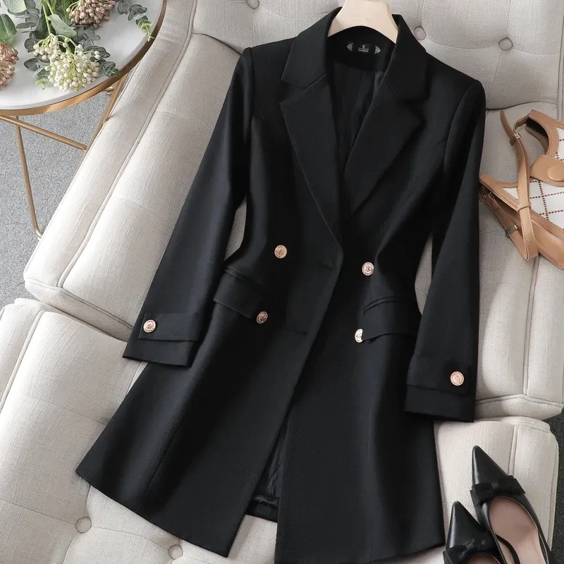 Autumn Winter Jacket Women Lon - Women'S Office Formal Wear For Ladies のレビューと価格