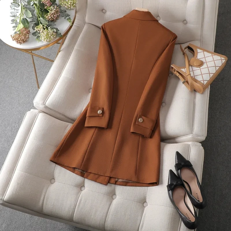 Autumn Winter Jacket Women Lon - Women'S Office Formal Wear For Ladies のレビューと価格