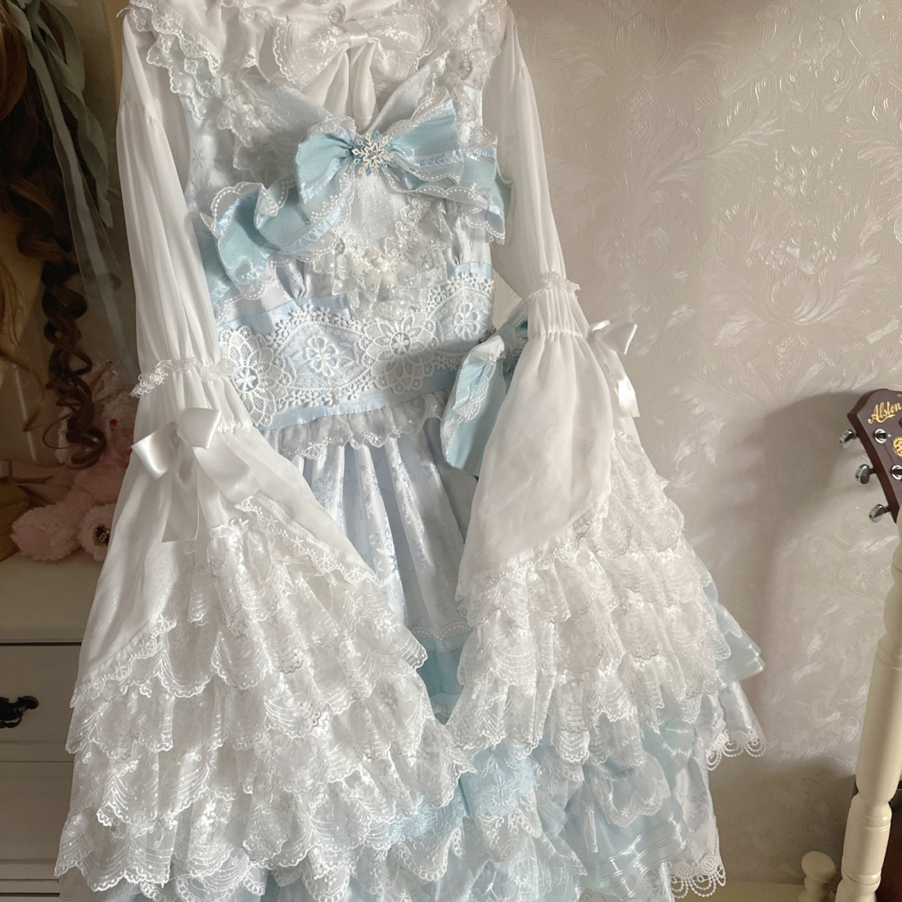 Kawaii Lolita Blouse Pearl But - Women Formal Blouses For Evening Wear のレビューと価格