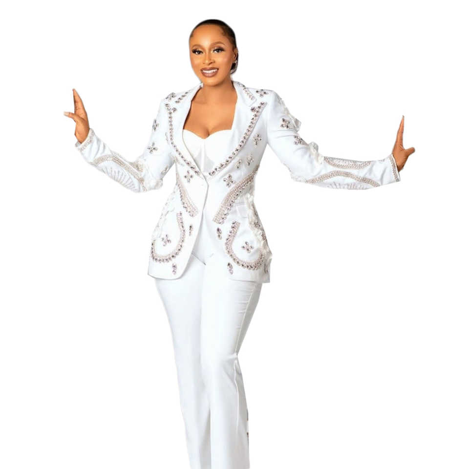Luxury Women Pants Suits 2 Pcs - Women'S Formal Wear Wedding Guest のレビューと価格
