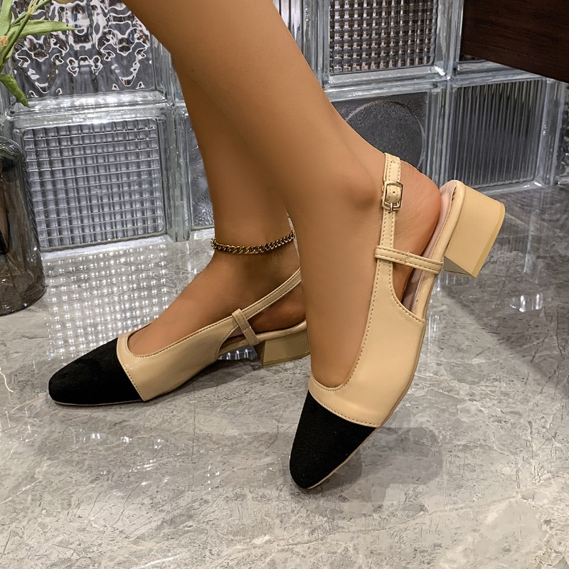 Patchwork Leather Slingbacks W - Slingback Heel Formal のレビューと価格