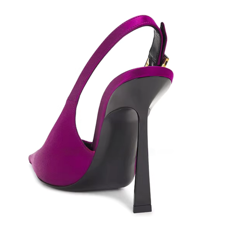 New Luxurious Satin Fashion Sa - Slingback Heel Formal のレビューと価格