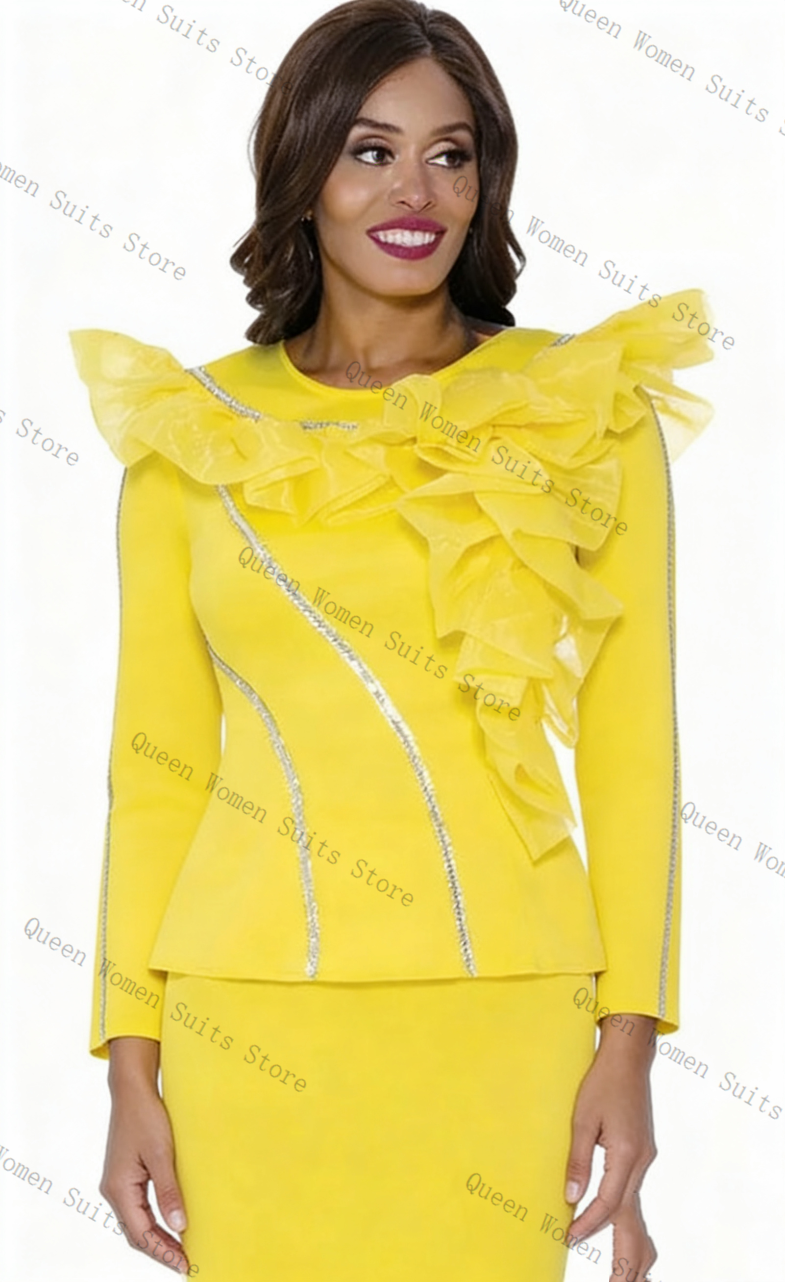 Crystals Yellow Women Suit Ski - Women'S Formal Wear Wedding Guest のレビューと価格