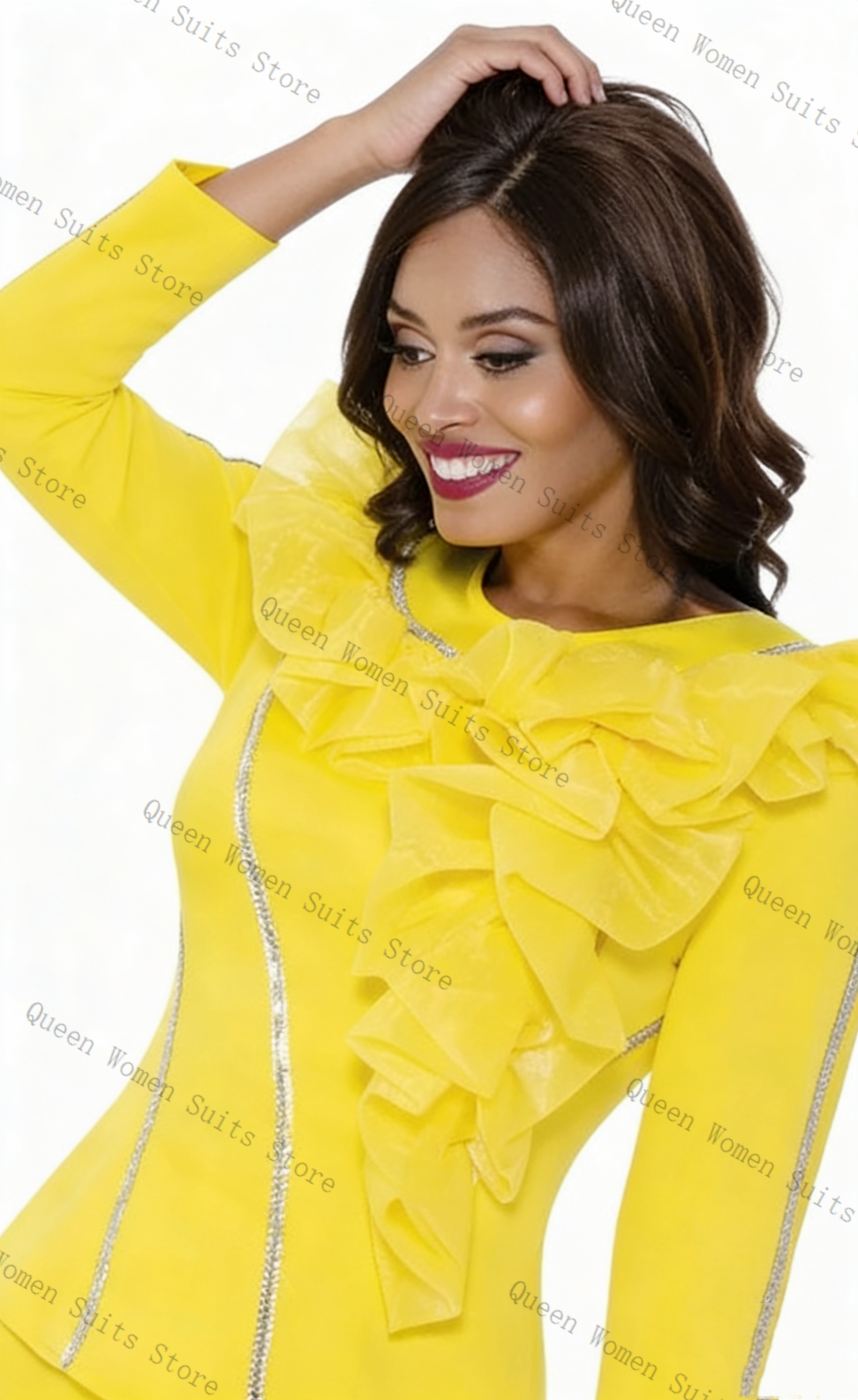 Crystals Yellow Women Suit Ski - Women'S Formal Wear Wedding Guest のレビューと価格