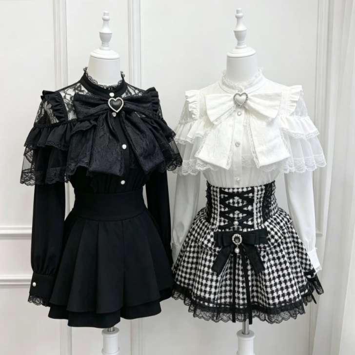 Kawaii Japanese Lolita Blouse  - Women Formal Blouses For Evening Wear のレビューと価格