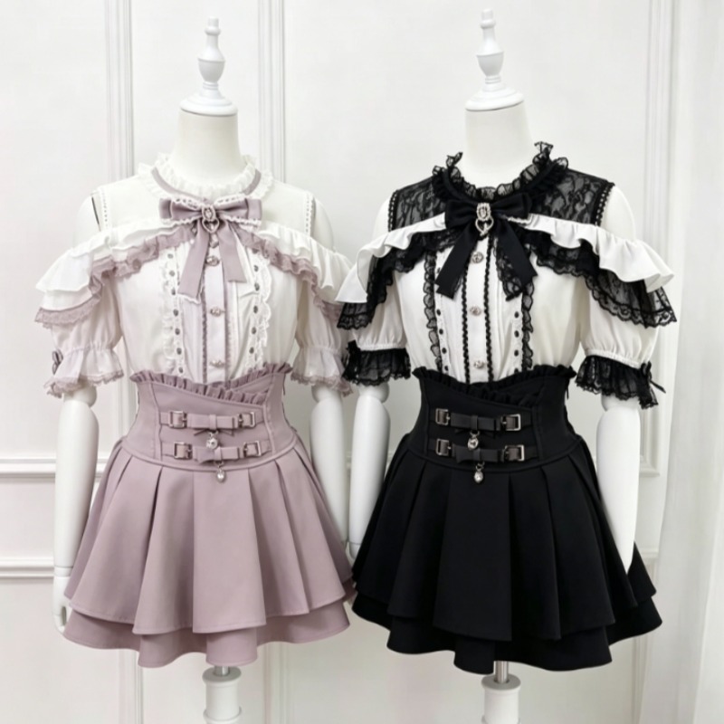 Kawaii Japanese Lolita Blouse  - Women Formal Blouses For Evening Wear のレビューと価格