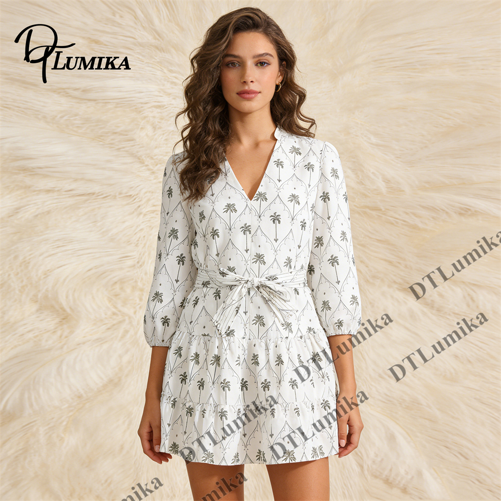 DTLumika Palm Tree Print Wrap  - Women'S Formal Resort Wear のレビューと価格