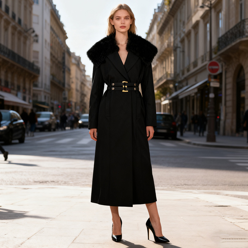 Fur Women Coat Windbreaker Bel - Women'S Formal Wear Wedding Guest のレビューと価格